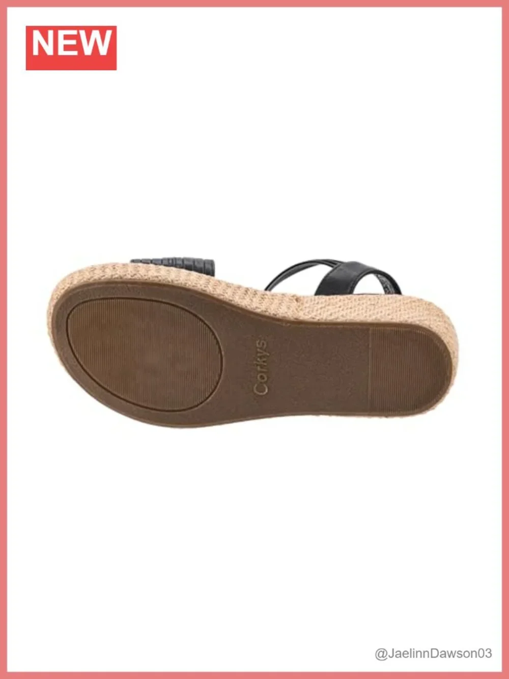 Women's Strappy Wedge Sandals with Cork Wrapped Heel and Cushioned Insole